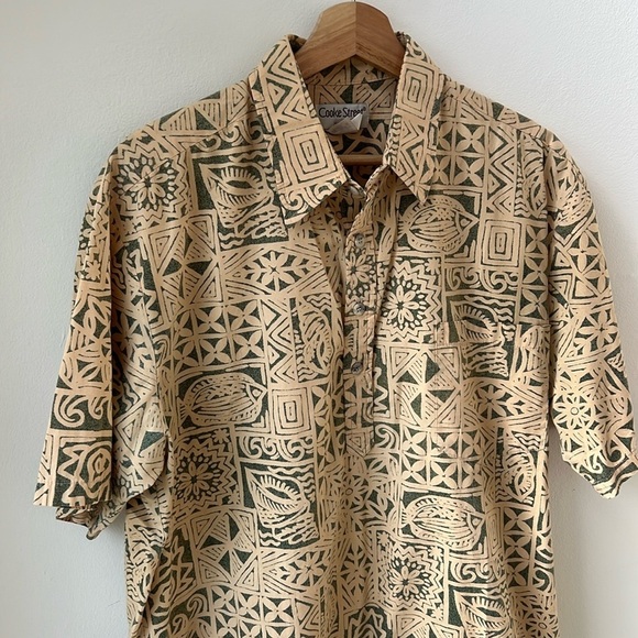 COOKE STREET Men’s Traditional Tribal Print Hawaiian Shirt Size Large - Picture 1 of 8